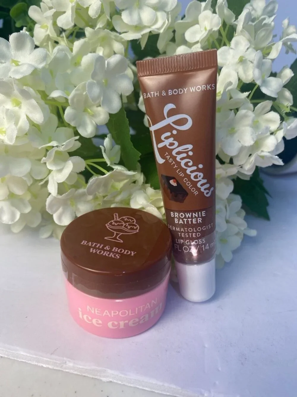 “Chocolate” Flavors Bath & Body Works Nourishing Lip Mask & Lip Gloss Set